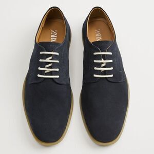 NWT Zara Soft Split Leather Derby Shoes